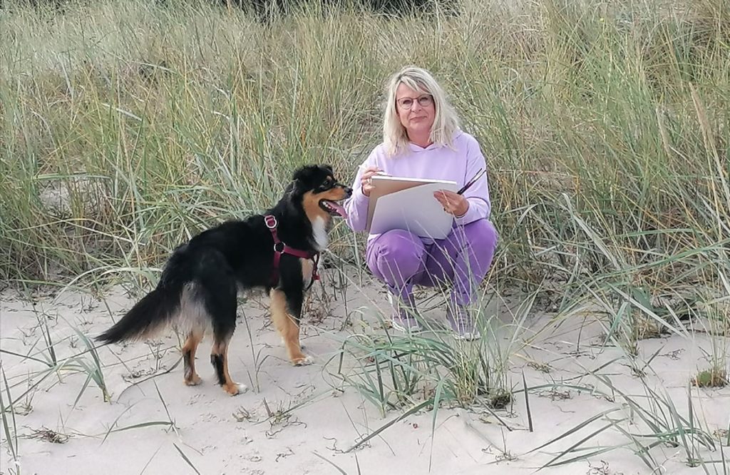 Ellen Rethemeier mit Hund