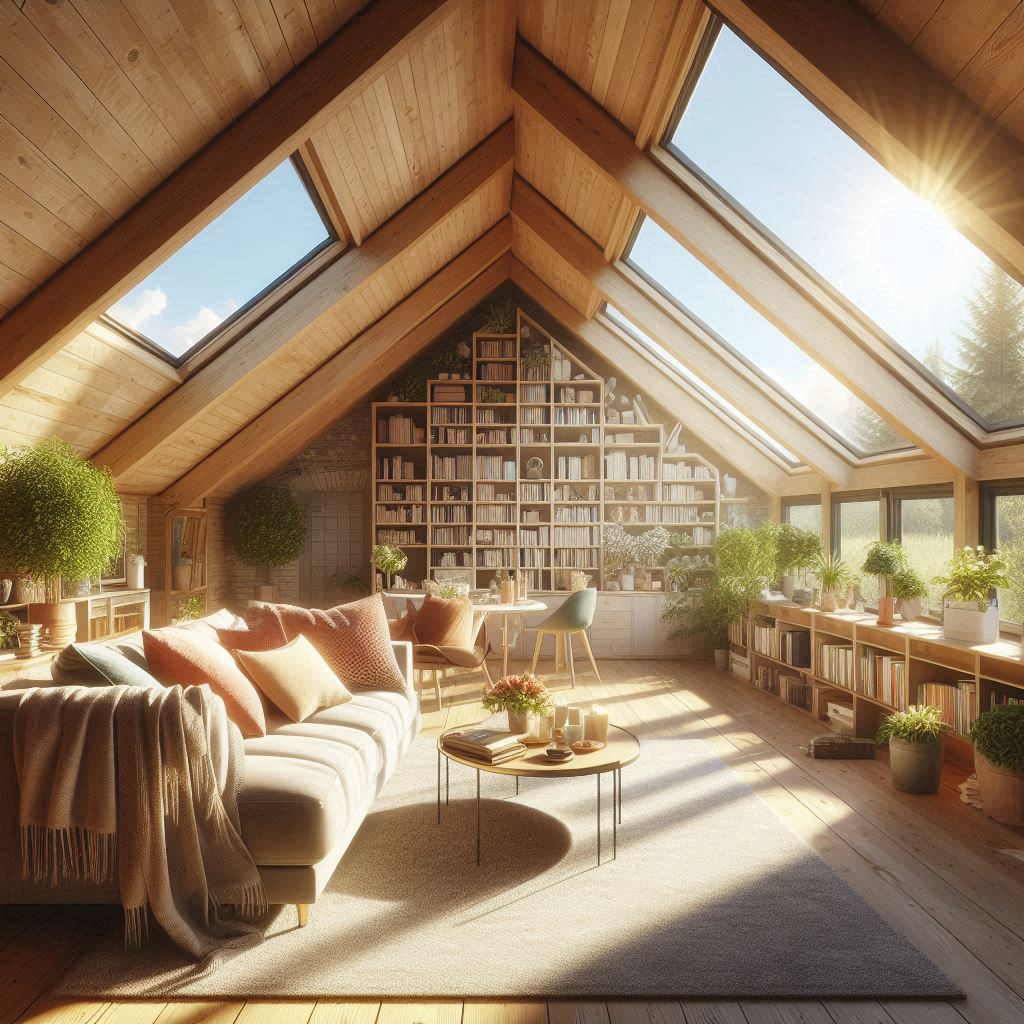dachwohnung mit dachfenstern