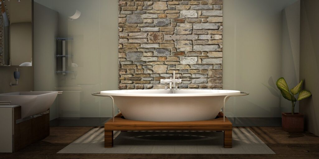 Freistehende Badewanne