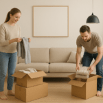 ChatCPT: Bild von einen Paar, das die Wohnung aufräumt