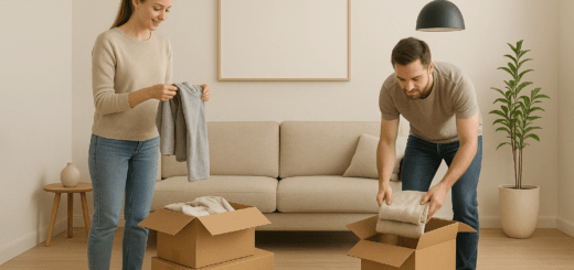 ChatCPT: Bild von einen Paar, das die Wohnung aufräumt