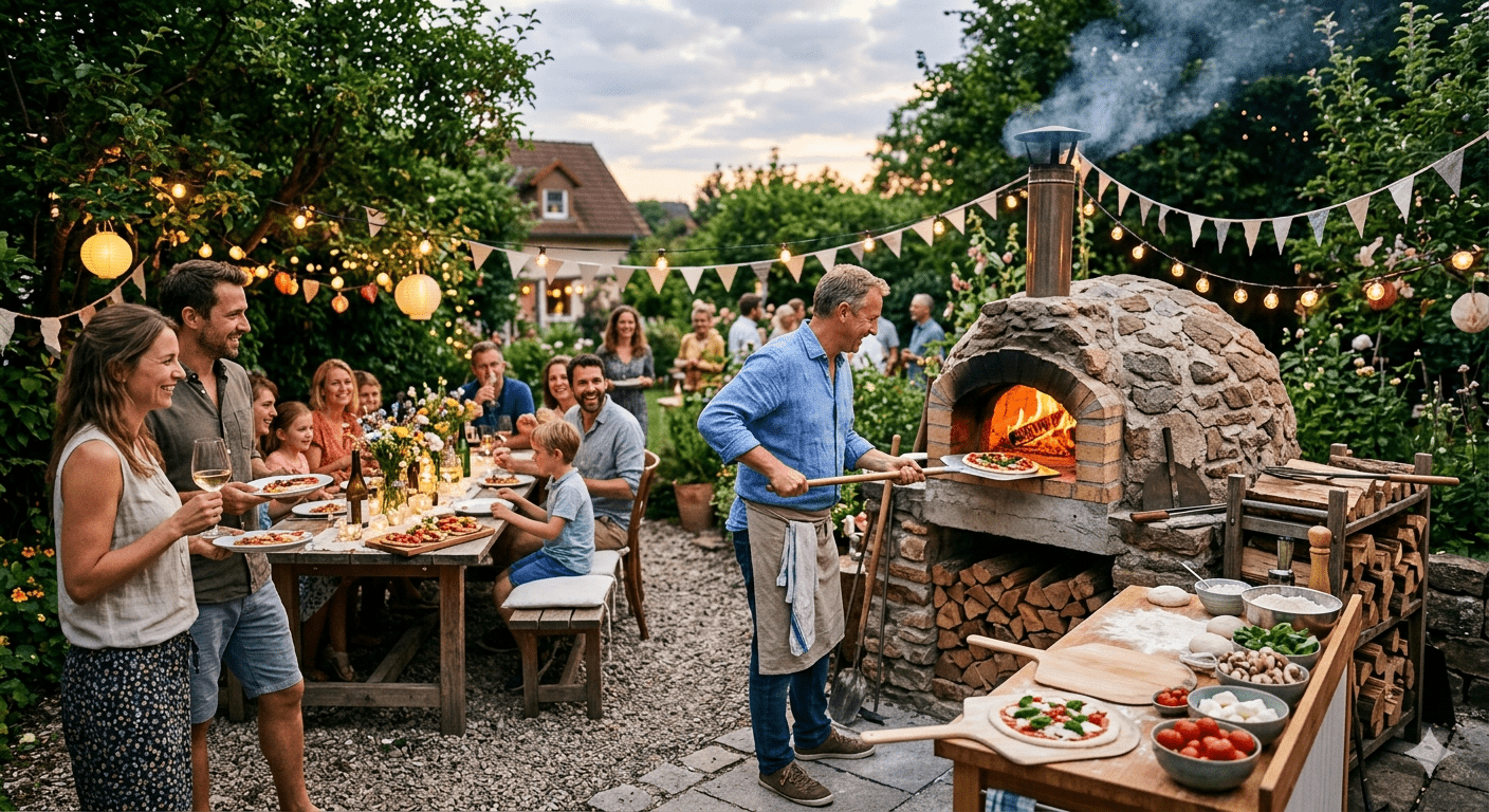 Gartenfest mit Pizzaofen
