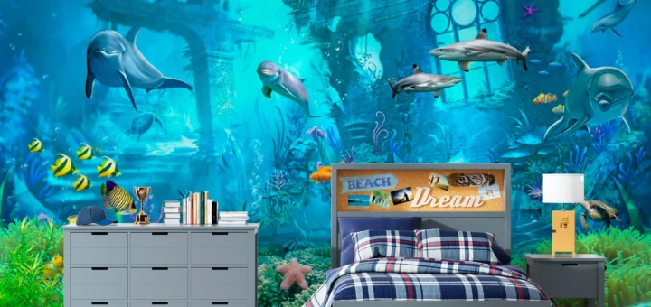 Mottozimmer für Kinder: Unterwasserwelt: Wand-Tattoo