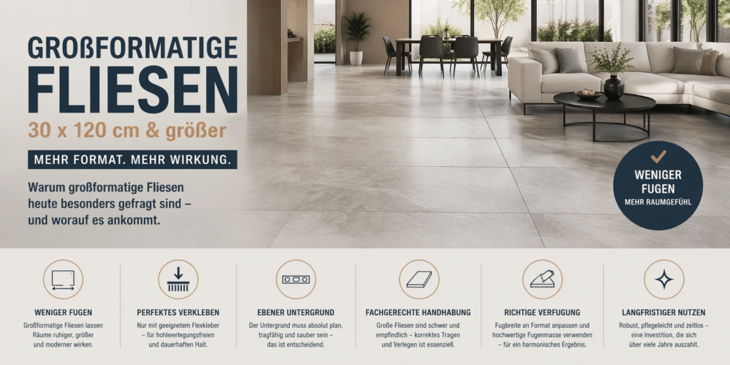 großformatige fliesen für modernes wohnen