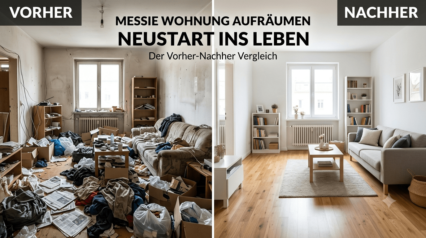Messie Wohnung vorher/nachher