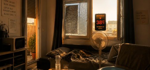 KI: Bild von einer heißen Wohnung während einer Hitzewelle