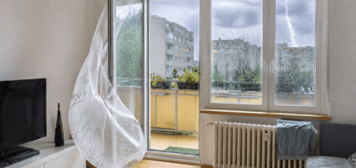 KI: Wohnung während eines Sommersturms