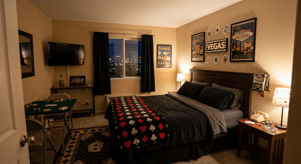 KI-Bild: Mottozimmer mit dem Thema "Las Vegas"