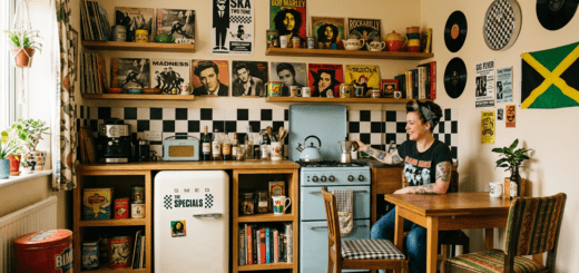 KI-Bild: Mottozimmer mit dem Thema "Ska /  Rockabilly"