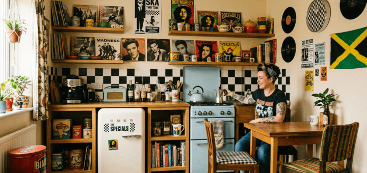 KI-Bild: Mottozimmer mit dem Thema "Ska /  Rockabilly"
