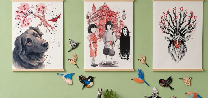 Ghibli-Poster an einer Wand