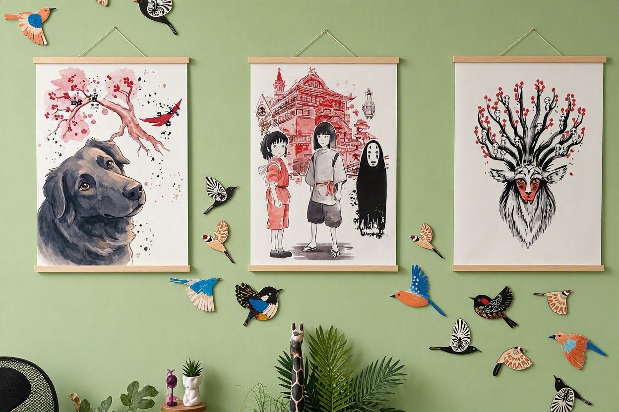 Ghibli-Poster an einer Wand