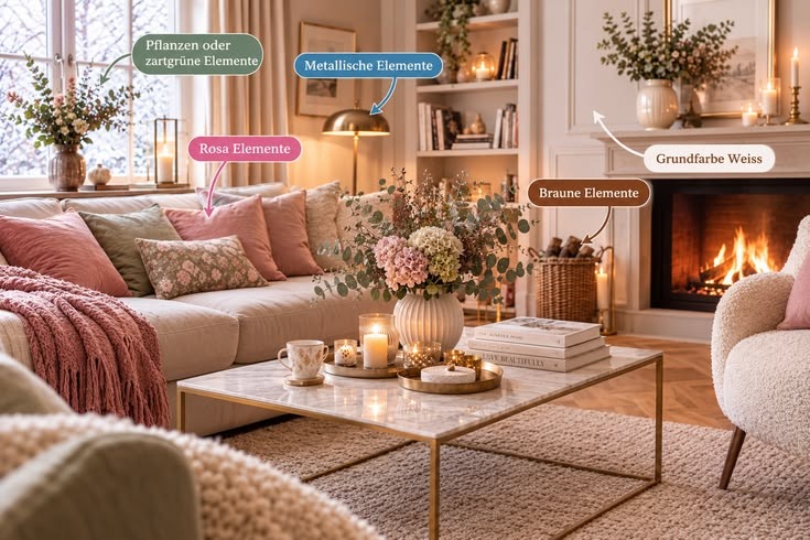 analyse von cozy wohnzimmer in pastell
